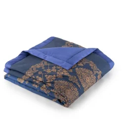 Bassetti Plaid Gold Decor B1 - Eleganza Orientale per la tua casa in blu