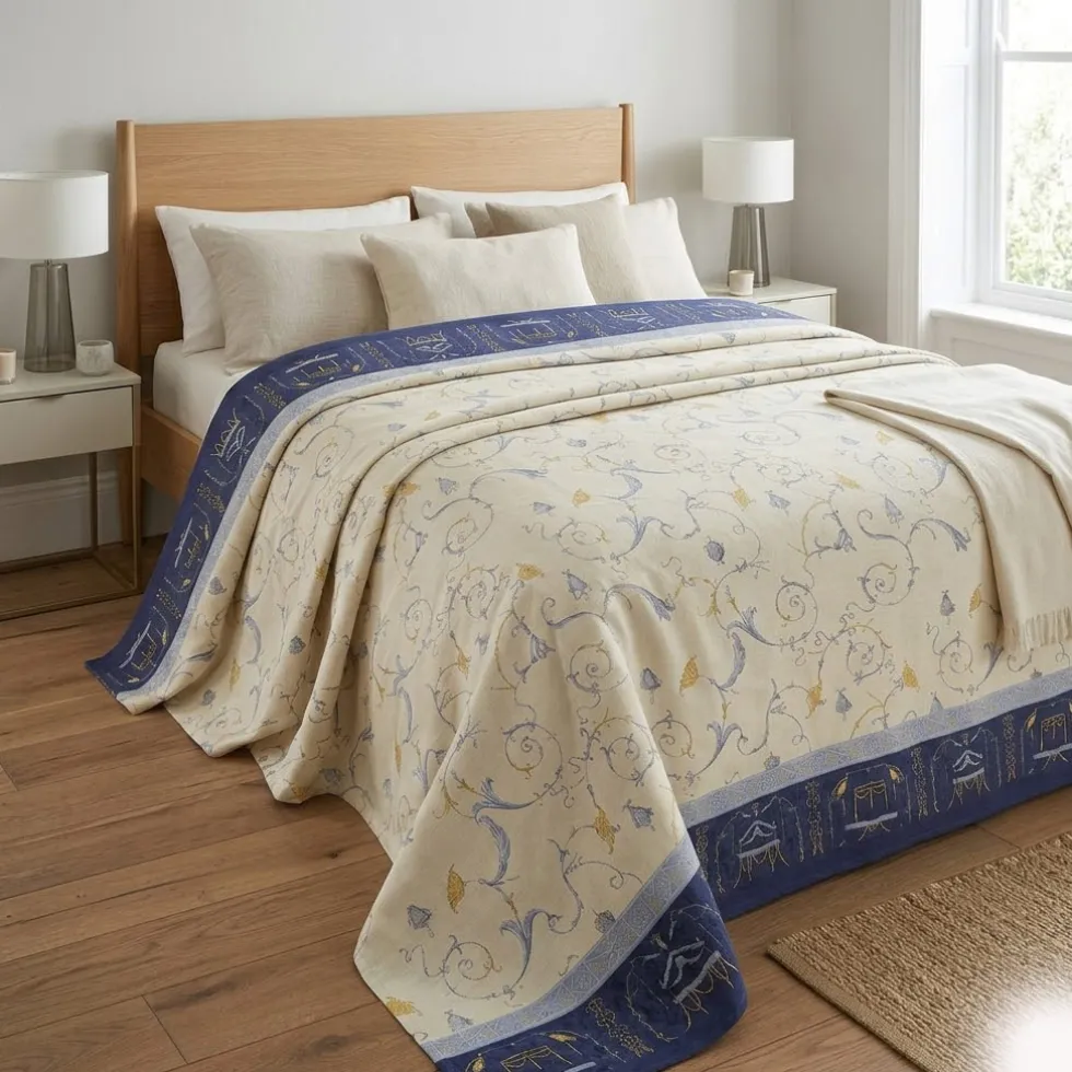 Bassetti Plaid Granfoulard 270x250 cm OPLONTIS var.9 BLU Idea regalo originale