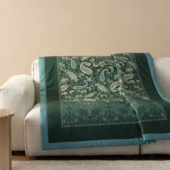 Bassetti Plaid Monnalisa V1 - Eleganza Barocca verde petrolio