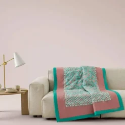 Bassetti Plaid Tigullio V1 - Eleganza verde acqua per la tua casa