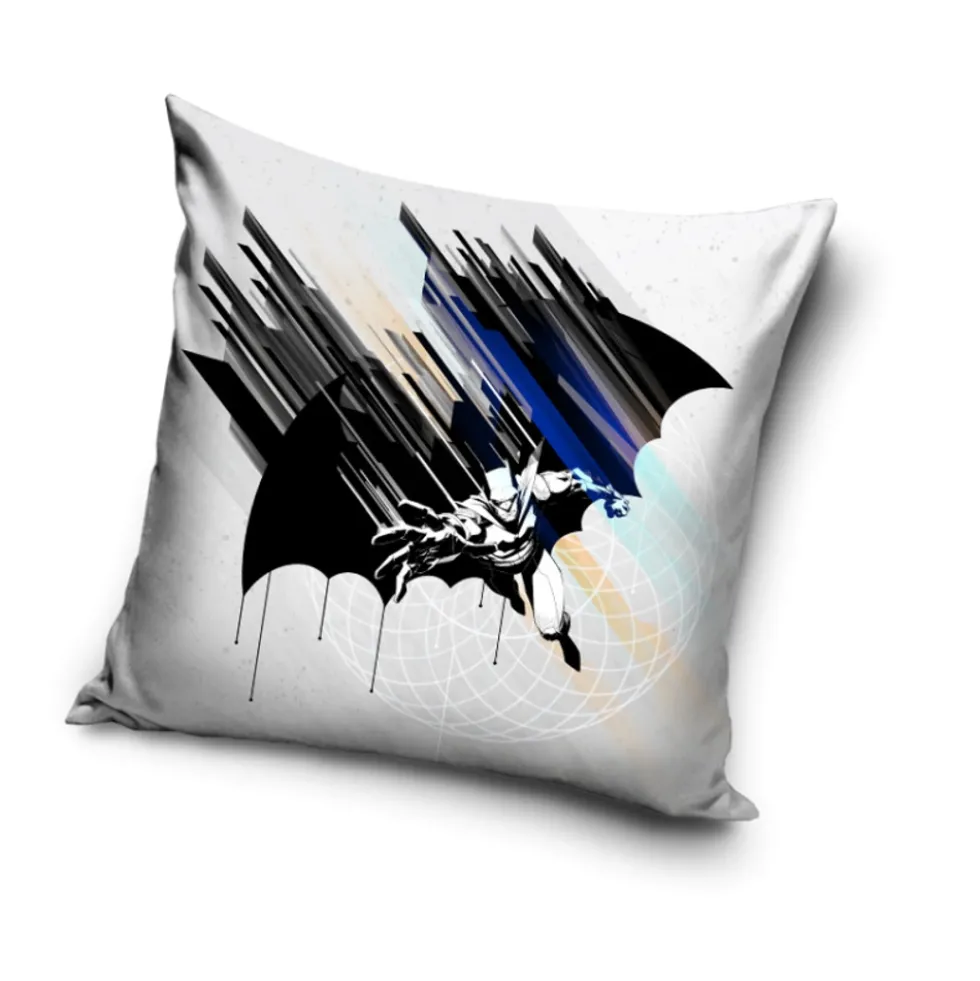 BATMAN cuscino arredo quadrato in microfibra 40x40 cm grigio