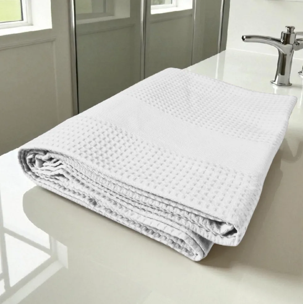 Bellora Telo bagno 100x150 cm APE nido d’ape puro cotone | Bianco