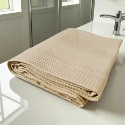 Bellora Telo bagno 100x150 cm APE nido d’ape puro cotone Tinta unita Sand