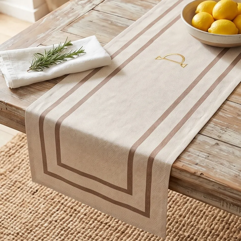 Borbonese Home: Runner Lounge Ecrù con Trama OP 50x150 cm