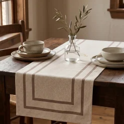 Borbonese Home: Runner Lounge Ecrù con Trama OP 50x150 cm