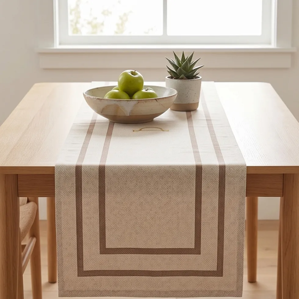 Borbonese Home: Runner Lounge Ecrù con Trama OP 50x150 cm