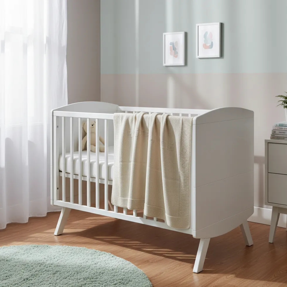 Borbonese KIDS copertina Honey avorio in maglia di cotone 65x90