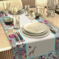 Borbonese Runner Tavola Giada 50x150 cm - Eleganza in Cotone