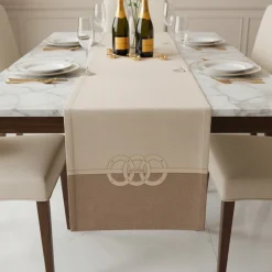 Borbonese Runner Tavola Nocciola 50x150 cm