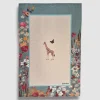 BORBONESE Strofinaccio Cucina Garden Floreale Turchese 50x70 cm