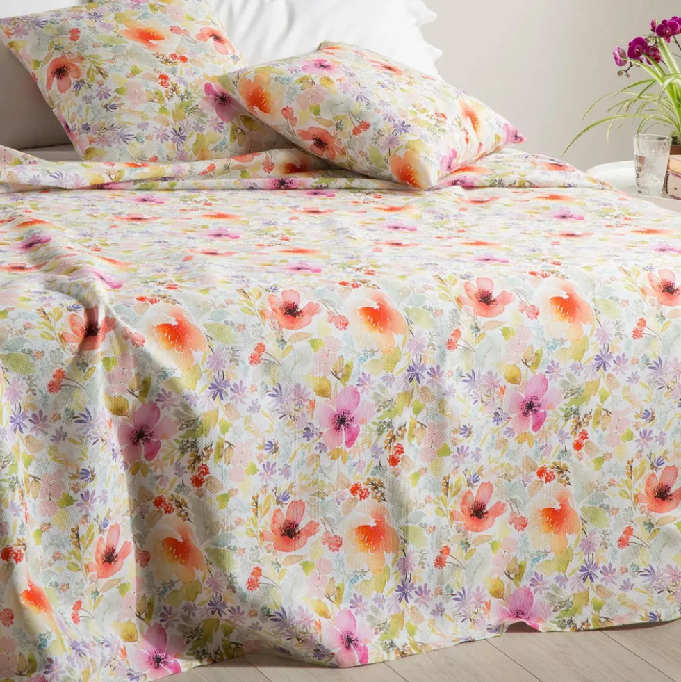 Caleffi Copriletto Estivo Isola dei fiori multicolore floreale