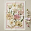 Canovaccio Tag House Paper rosa floreale 58x80 | Puro Cotone Italiano