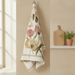Canovaccio Vintage floreale Tag House | Strofinaccio Shabby 58x80
