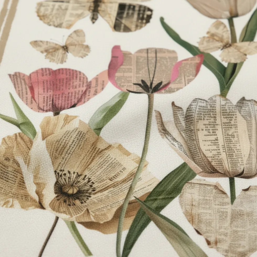 Canovaccio Vintage floreale Tag House | Strofinaccio Shabby 58x80