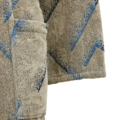 CARRARA Accappatoio UNISEX in Spugna con Cappuccio Kanzi blu