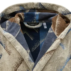 CARRARA Accappatoio UNISEX in Spugna con Cappuccio Kanzi blu