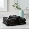Carrara asciugamano e ospite in spugna Fashion nero