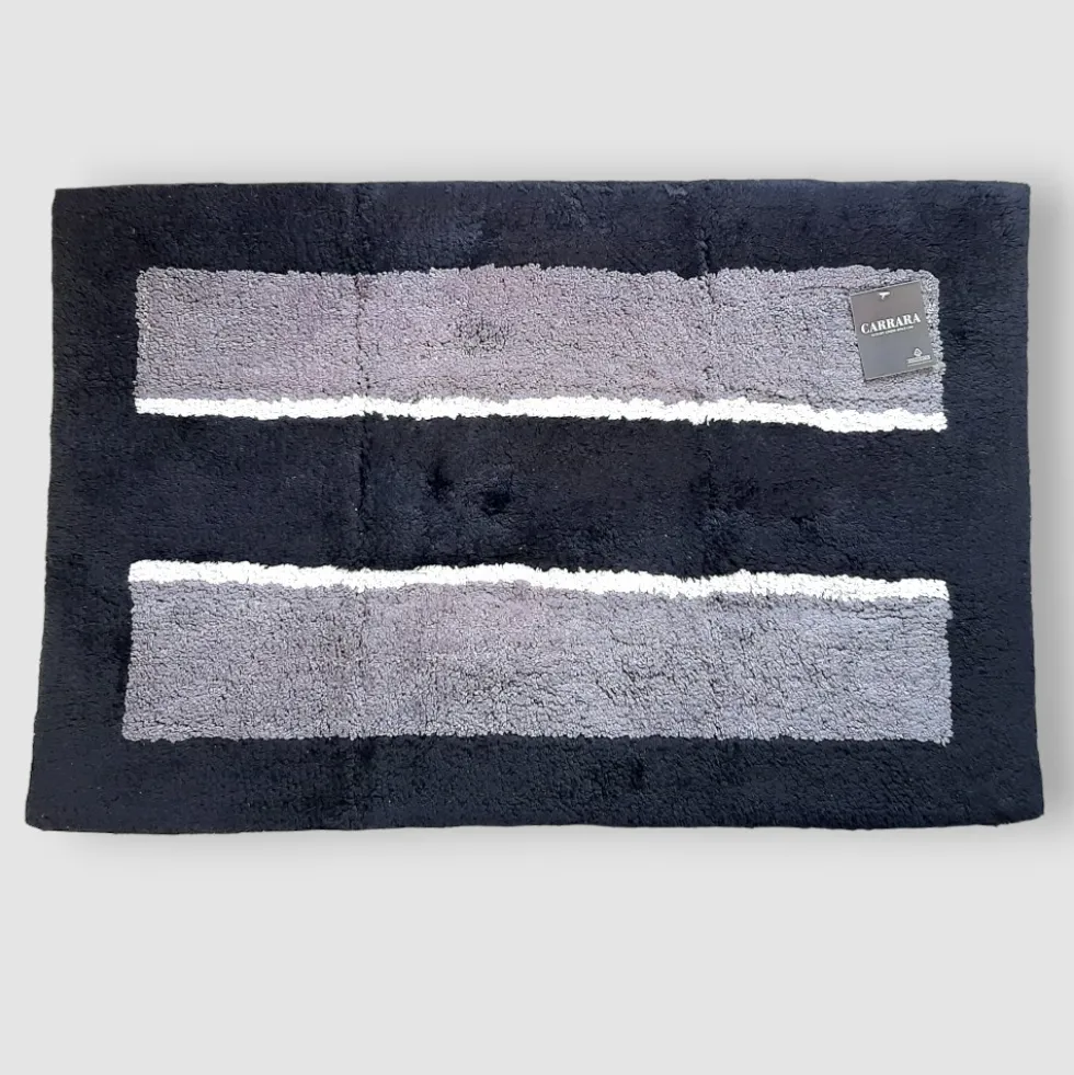 CARRARA Tappeto bagno in cotone 1500 gr LONDRA nero