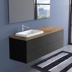 CARRARA Tappeto bagno in cotone 1500 gr LONDRA nero