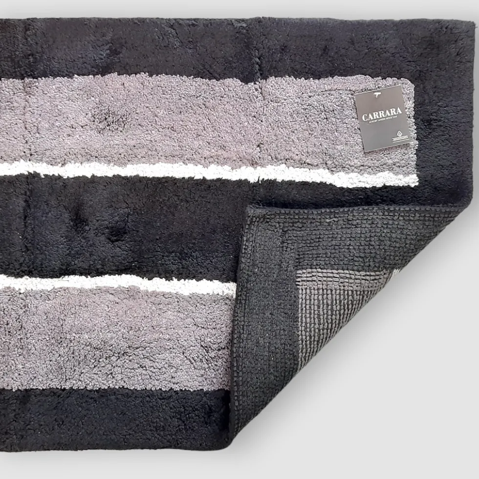 CARRARA Tappeto bagno in cotone 1500 gr LONDRA nero