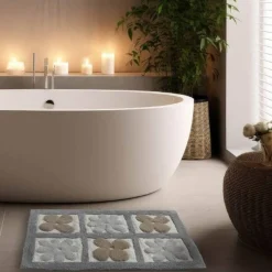 CARRARA Tappeto bagno in cotone 1500 gr Marrakech grigio
