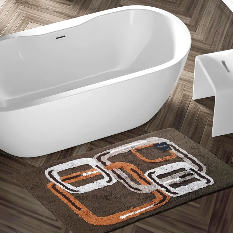CARRARA Tappeto bagno in cotone 1500 gr ASAKO marrone
