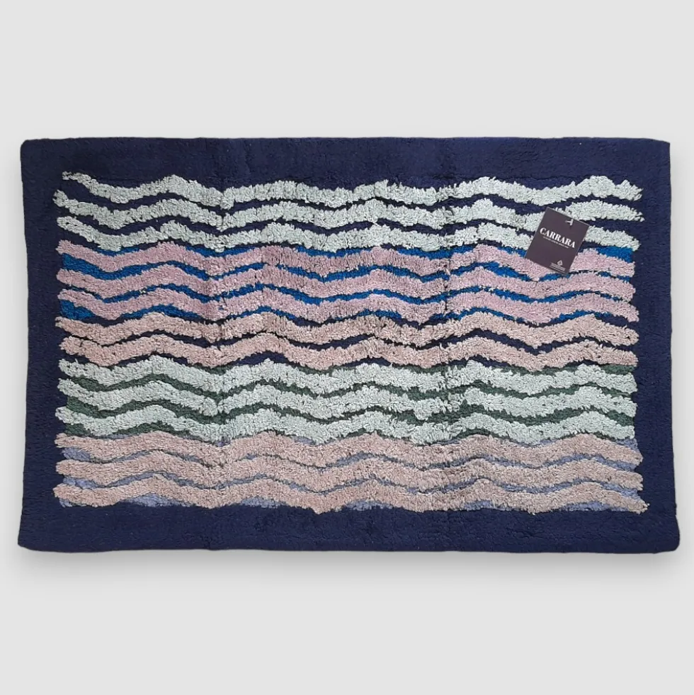 CARRARA Tappeto bagno in cotone 1500 gr PARIGI blu