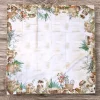 Centrotavola PASQUA cotone tovaglietta quadrata Flowers and Bunnies