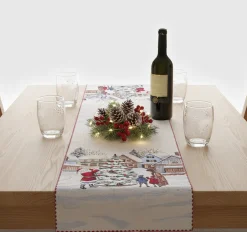 Centrotavola rettangolare Runner in Gobelin 40x135 cm Albero di Natale