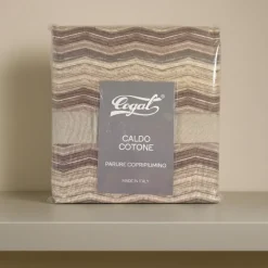 Cogal Copripiumino matrimoniale caldo cotone 250x245 Zig-Zag rosa antico