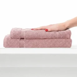 COGAL RANGER 650 gr set asciugamano viso + ospite Rosa antico