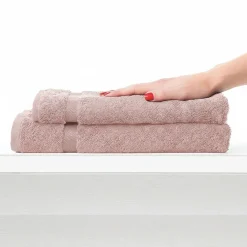 COGAL set 1+1 asciugamano viso e ospite Rosa chiaro RANGER 650 gr