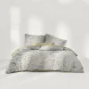 Cogal set copripiumino 250x245 caldo cotone floreale avio