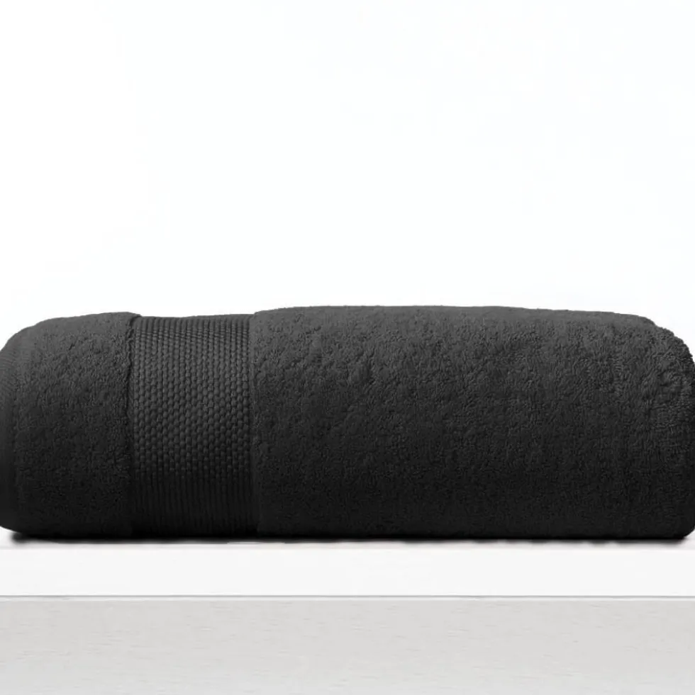COGAL Telo da bagno in spugna di cotone nero RANGER 650 gr 95x180 cm