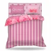 Completo Copripiumino matrimoniale Camomilla 100% raso Roses