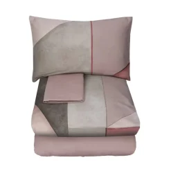 Completo copripiumino matrimoniale SOMMA raso CRONO rosa