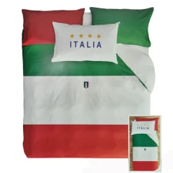 Completo Copripiumino Matrimoniale ZUCCHI FIGC Tricolore Italia