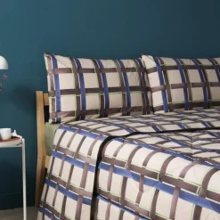 Completo lenzuola Bassetti matrimoniale in cotone CHECK B1