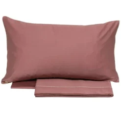 Completo lenzuola Borbonese matrimoniale in raso Lounge blush