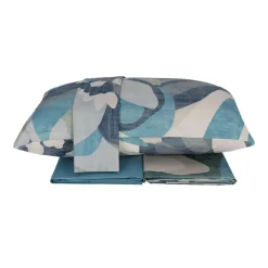 Completo lenzuola-copriletto matrimoniali in cotone Gabel Life bluette