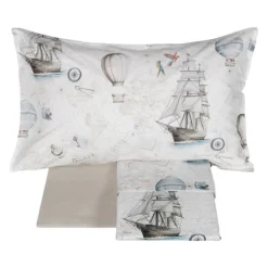 Completo lenzuola FAZZINI Magellano matrimoniale 100% percalle