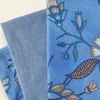 Completo Lenzuola in cotone matrimoniale Bassetti SIKAR Orientale blu