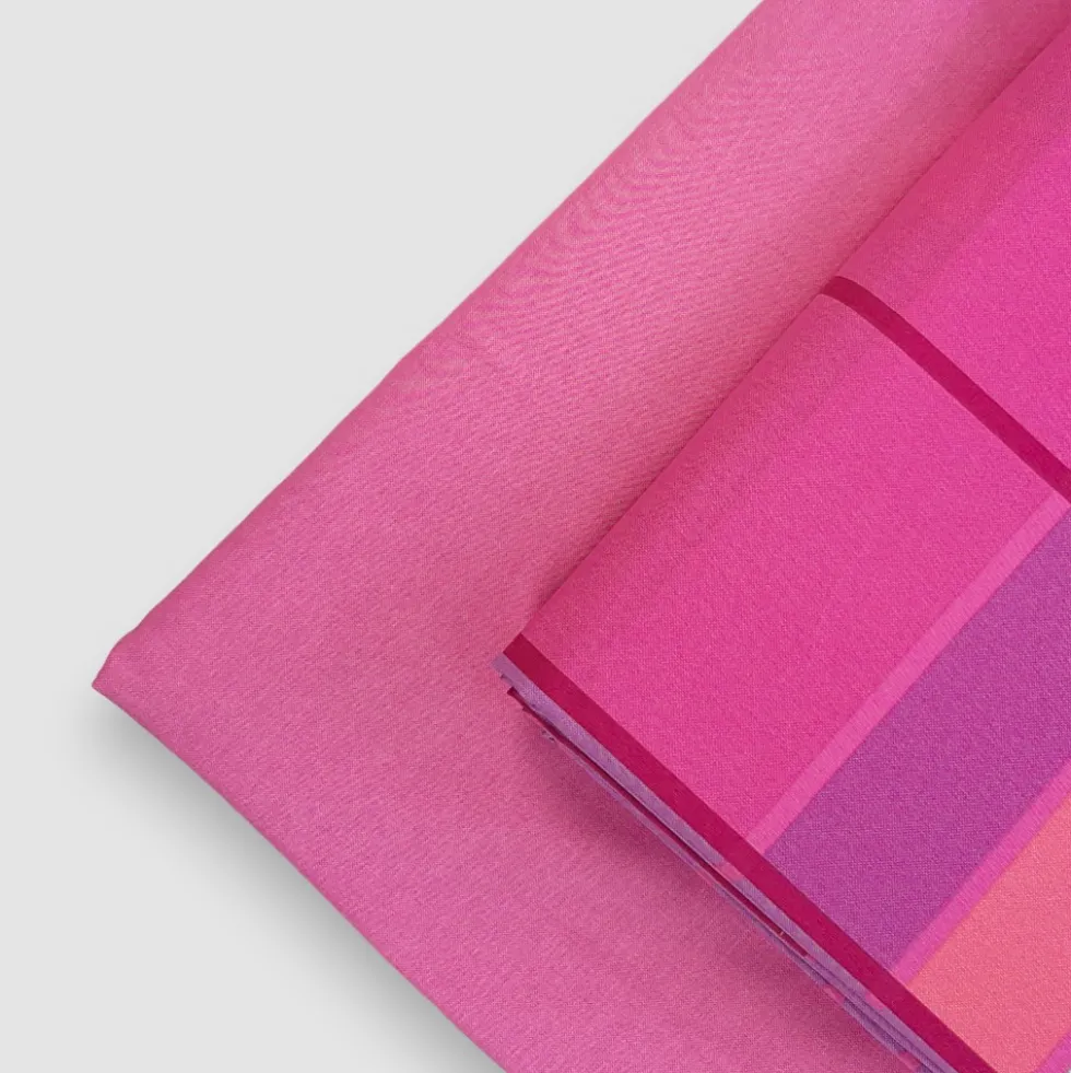 Completo lenzuola in puro cotone GABEL William geometrico fuxia