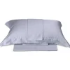Completo lenzuola in raso matrimoniale Blumarine Lory Stone blue
