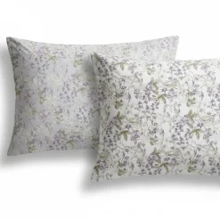 Completo lenzuola invernali in caldo cotone Matrimoniali floreale grigio