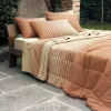 Completo lenzuola matrimoniale Fibra Naturale Colori atossici Riga Cotto