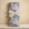 Completo Lenzuola Matrimoniali Morbido Cotone Foliage grigio-blu