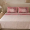 Completo lenzuola matrimoniali in cotone Gabel Square rosa