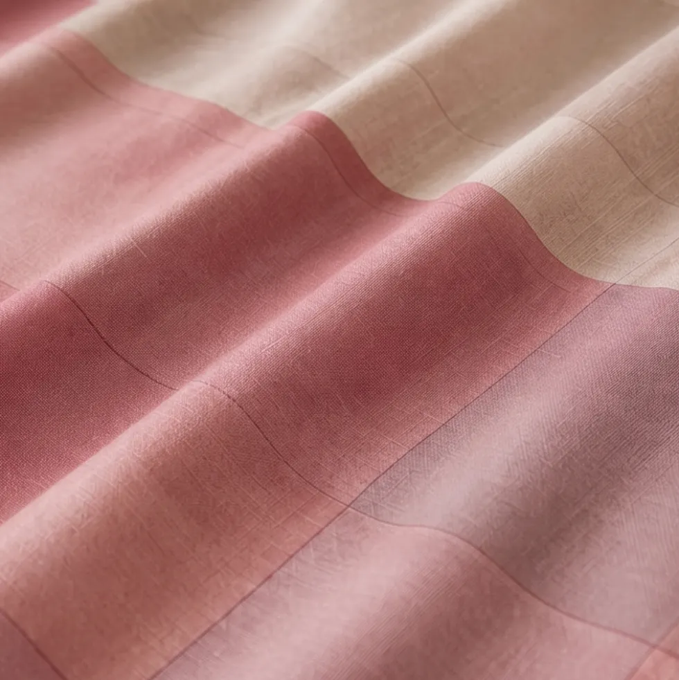 Completo lenzuola matrimoniali in cotone Gabel Square rosa