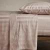 Completo lenzuola matrimoniale 260x295 cm Zefiro Perla in raso rigato